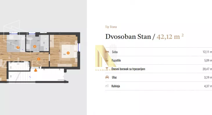 Dvosoban stan | 4zida
