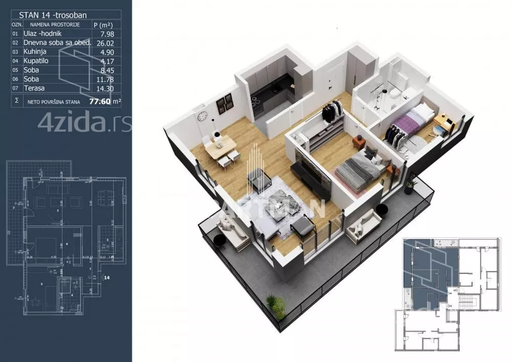 Trosoban stan | 4zida