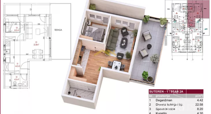 Dvosoban stan | 4zida