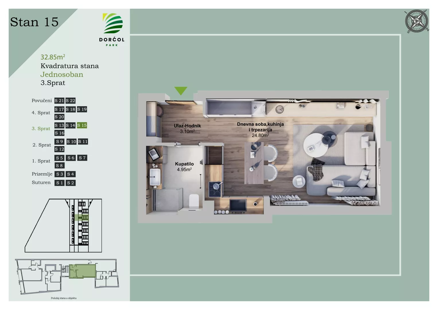 Jednosoban stan | 4zida