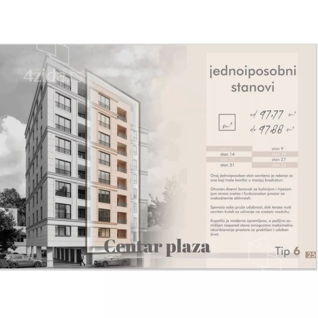 Jednoiposoban stan | 4zida