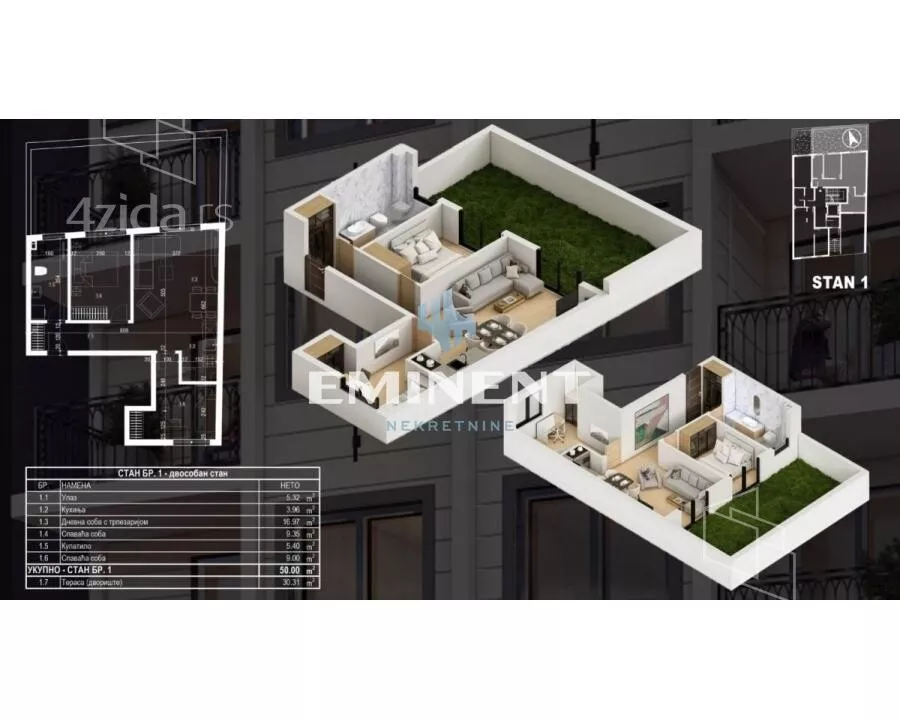 Trosoban stan | 4zida