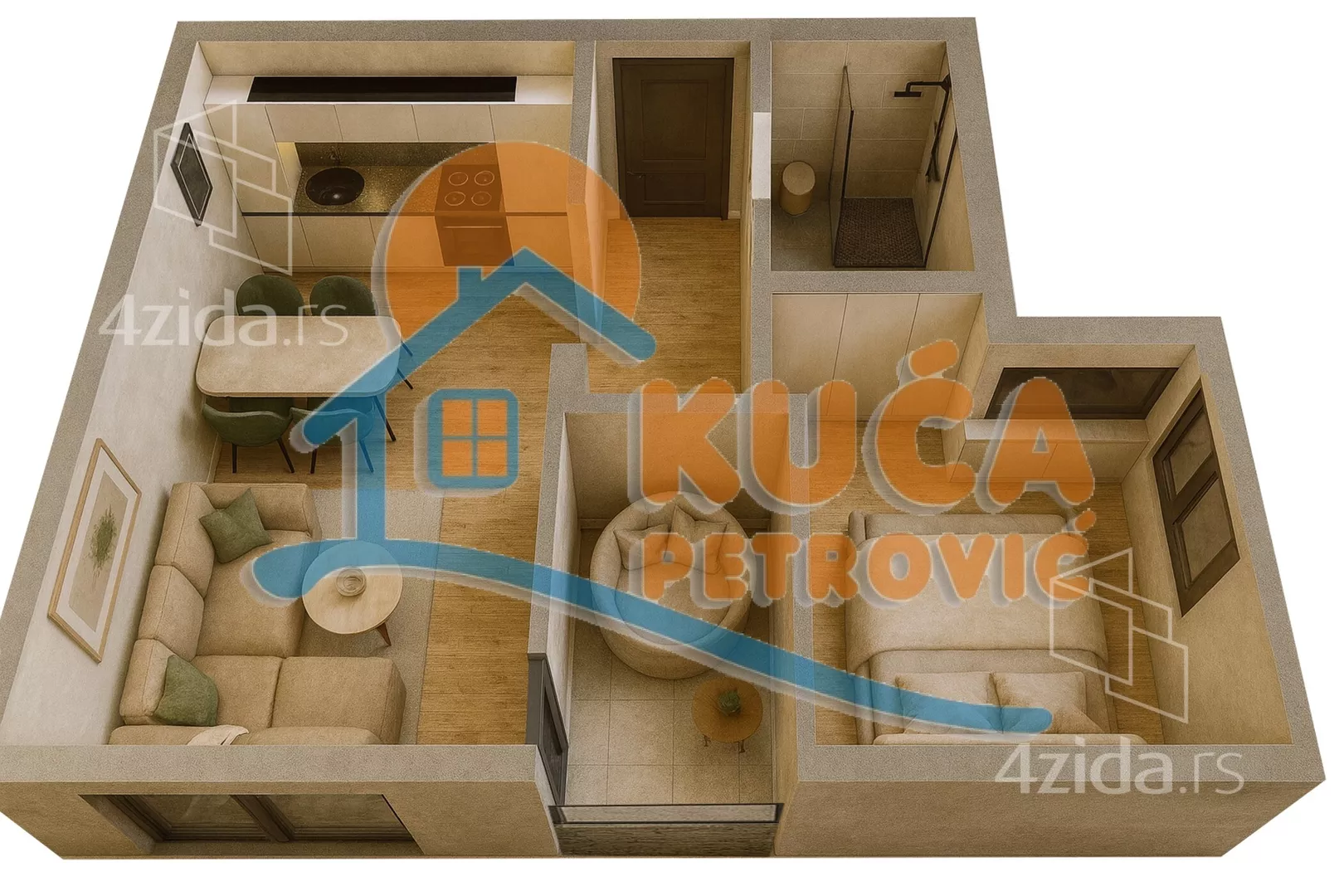 Jednoiposoban stan | 4zida