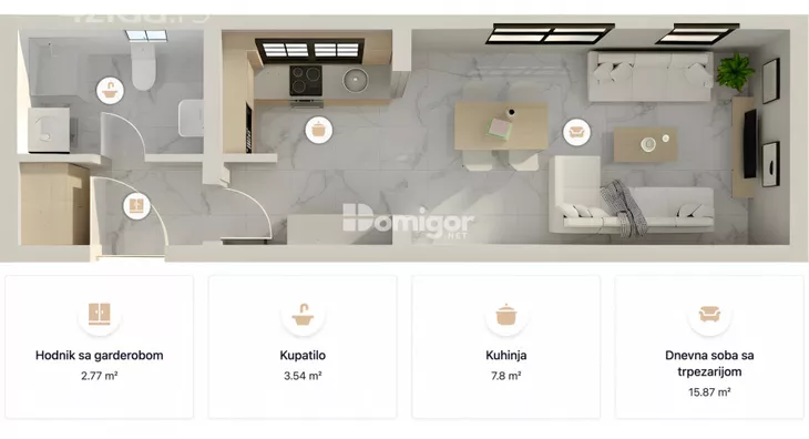 Dvosoban stan | 4zida