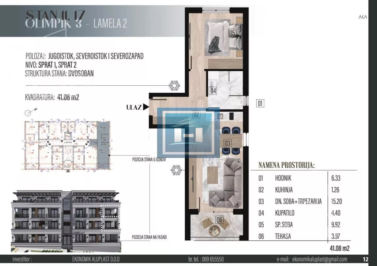 Jednosoban stan | 4zida