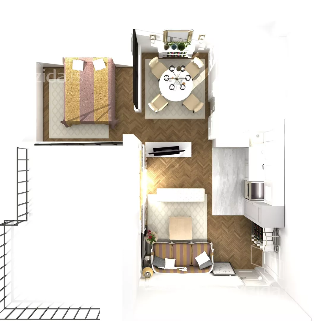 Jednoiposoban stan | 4zida