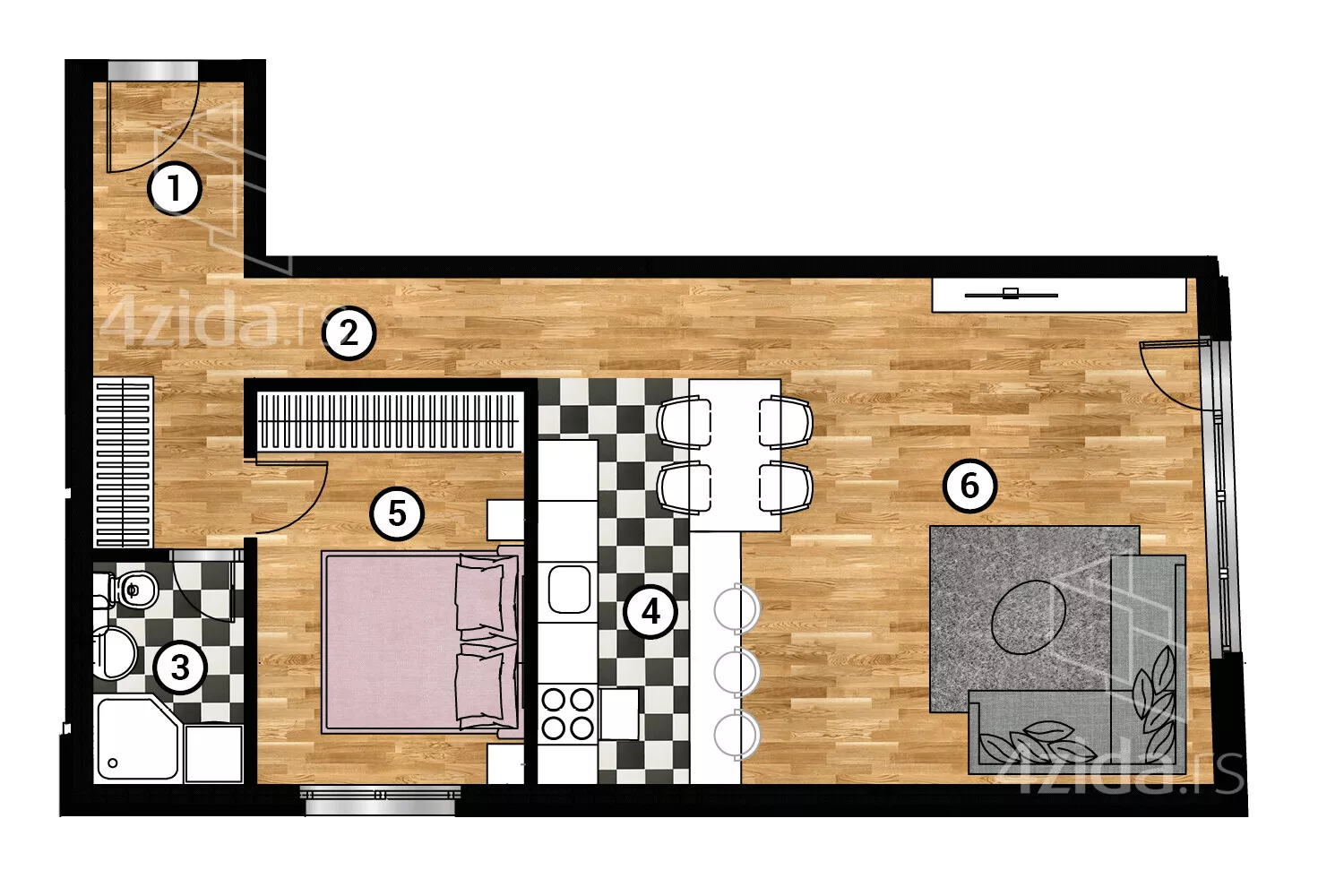 Dvosoban stan | 4zida