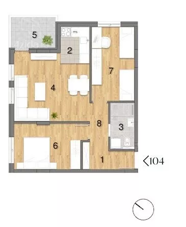 Trosoban stan | 4zida