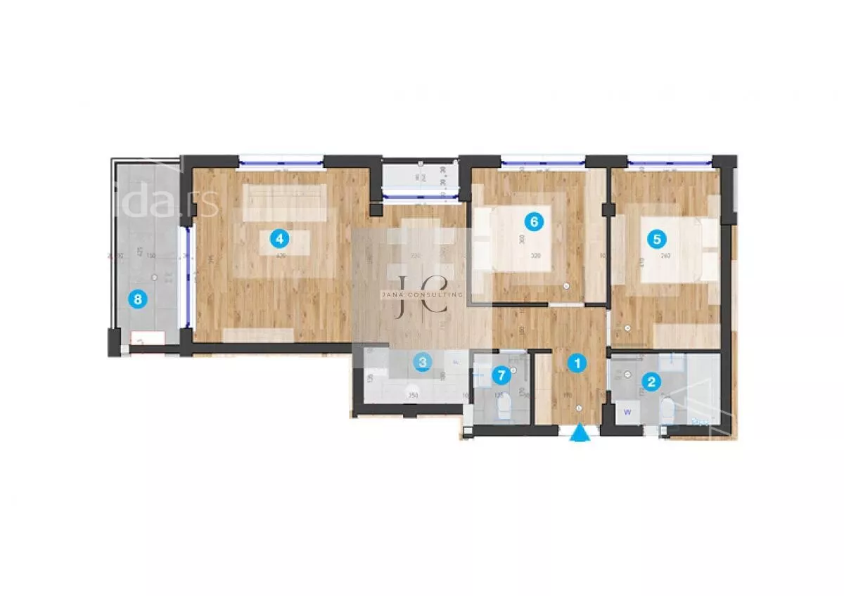 Trosoban stan | 4zida