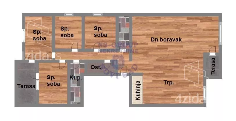 Četvoroiposoban stan | 4zida
