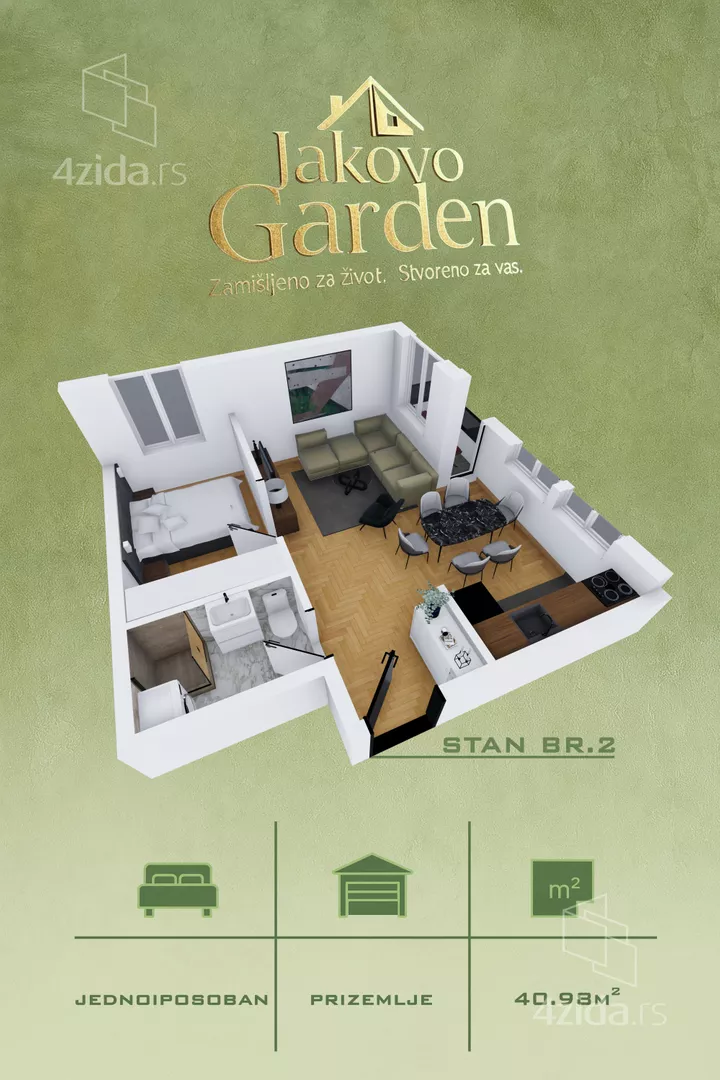 Jednoiposoban stan | 4zida