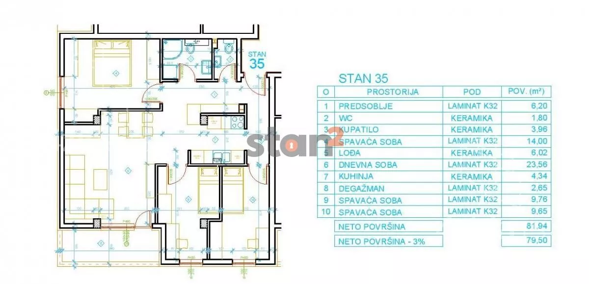 Troiposoban stan | 4zida