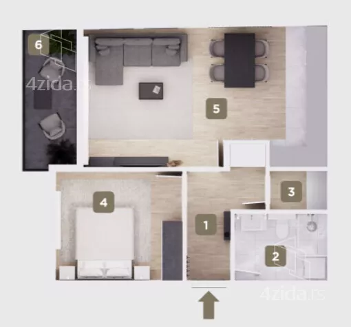 Dvosoban stan | 4zida