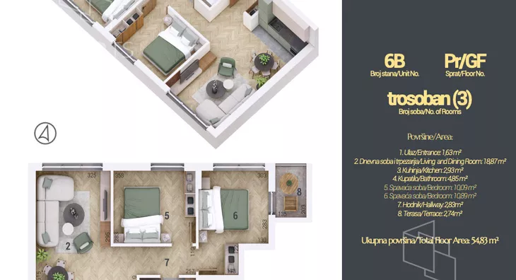 Trosoban stan | 4zida