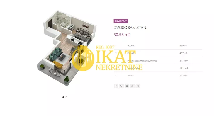 Jednoiposoban stan | 4zida