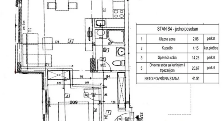 Jednoiposoban stan | 4zida