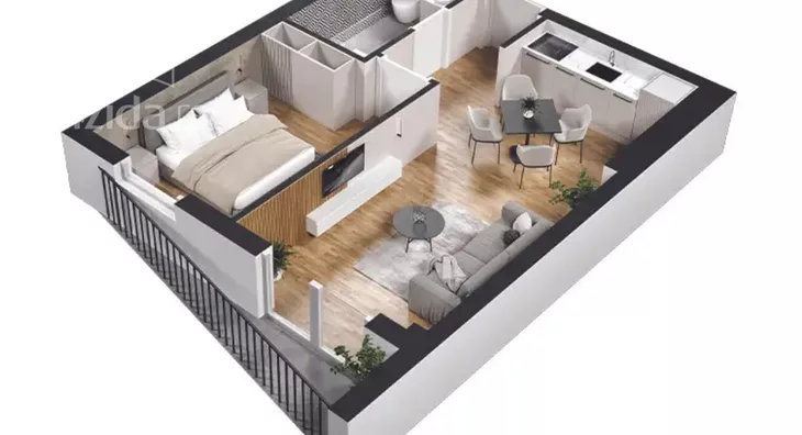 Jednosoban stan | 4zida