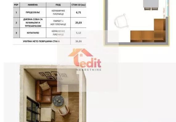 Jednosoban stan | 4zida