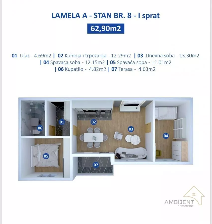 Trosoban stan | 4zida