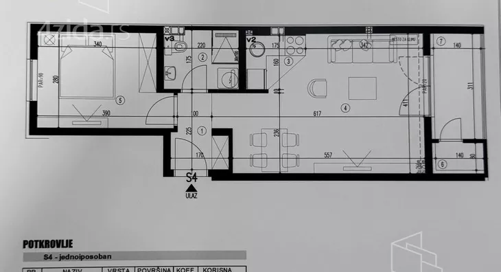Jednoiposoban stan | 4zida