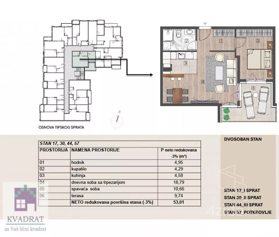 Dvosoban stan | 4zida