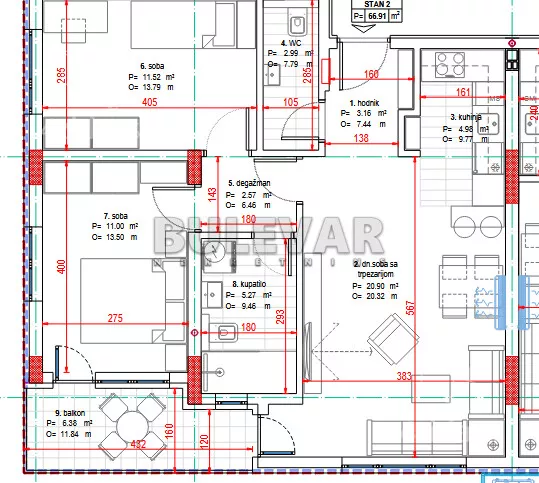 Trosoban stan | 4zida