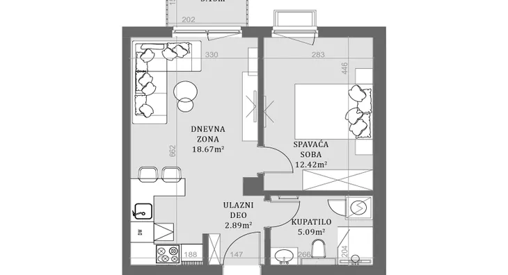Dvosoban stan | 4zida