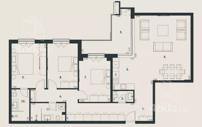 Četvorosoban stan | 4zida