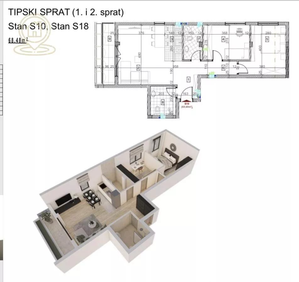 Trosoban stan | 4zida