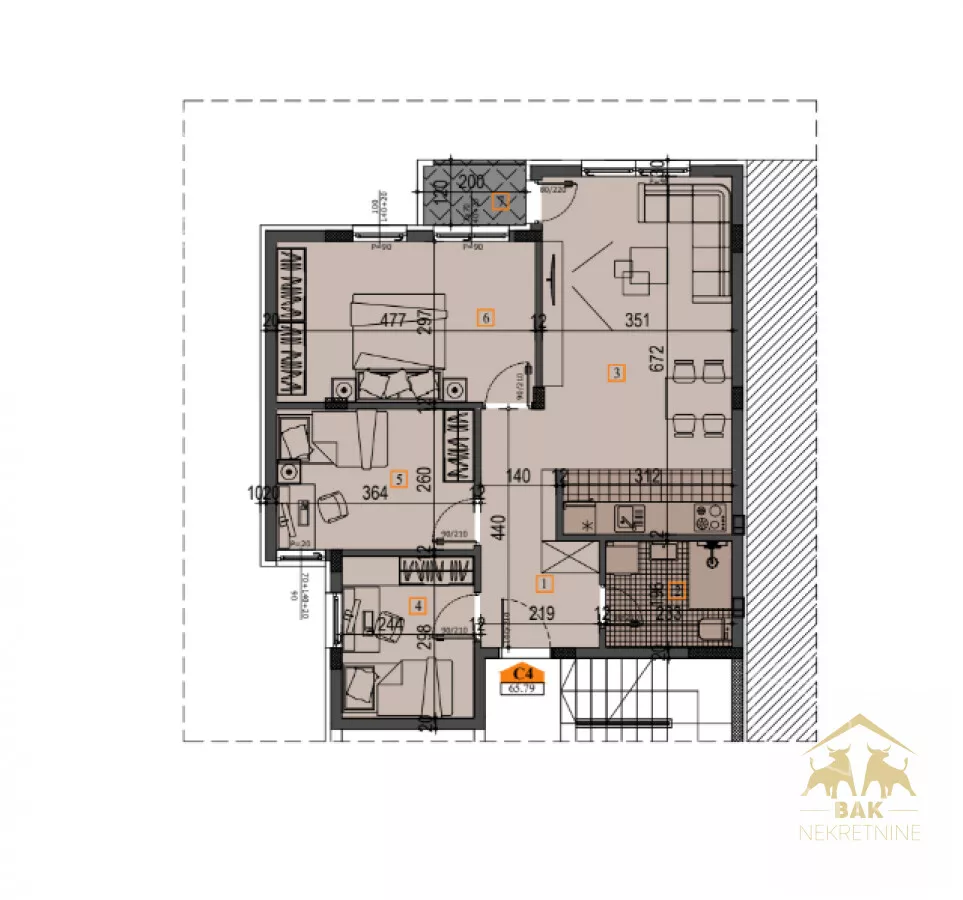 Troiposoban stan | 4zida