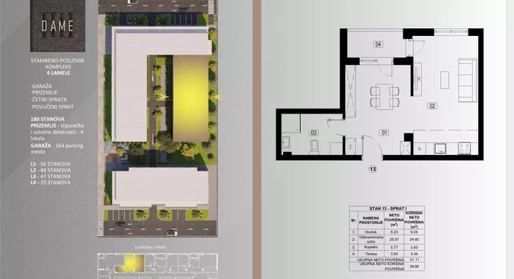 Jednosoban stan | 4zida