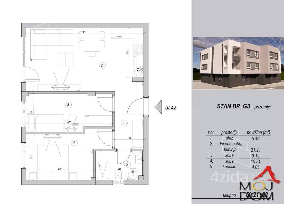 Dvoiposoban stan | 4zida