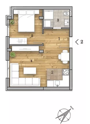 Dvosoban stan | 4zida