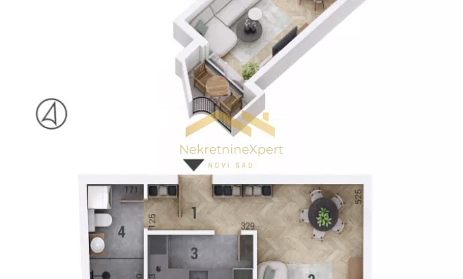 Jednosoban stan | 4zida