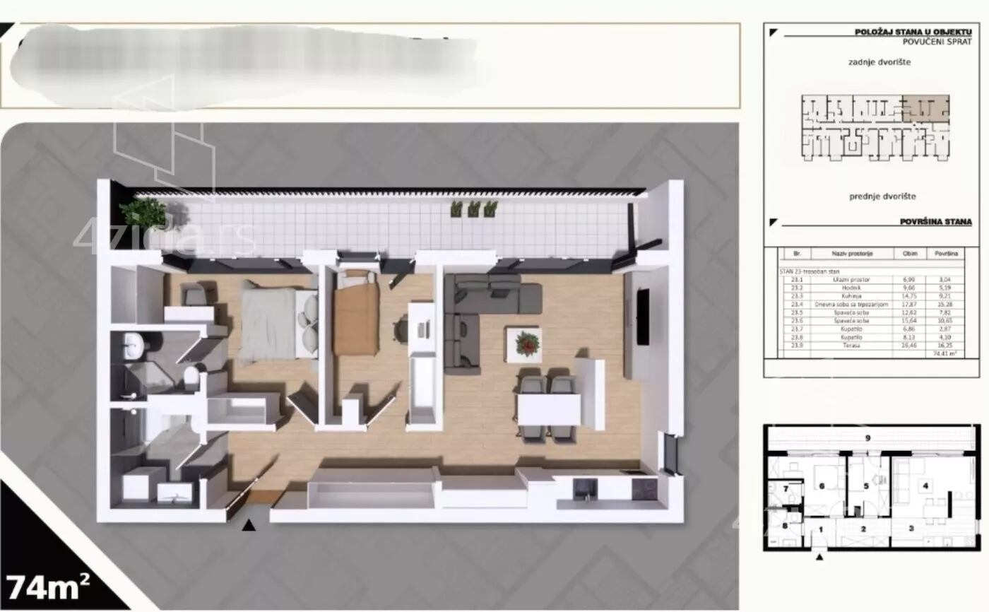 Trosoban stan | 4zida