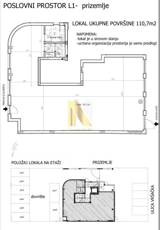 Lokal za izdavanje, Telep, 10€, 105m² — fotografija