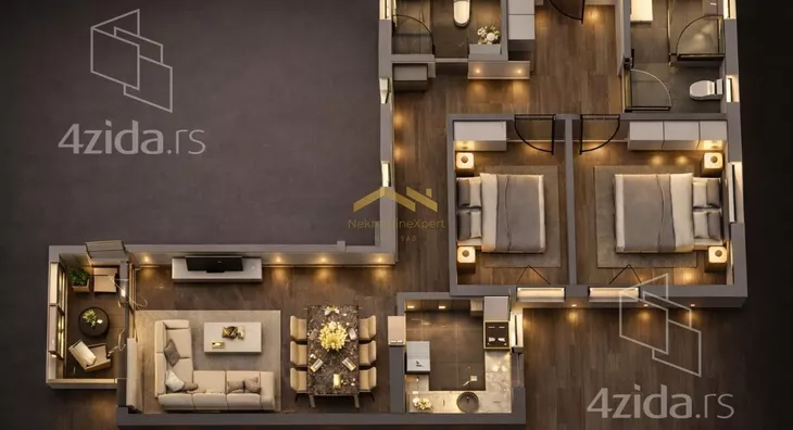 Trosoban stan | 4zida