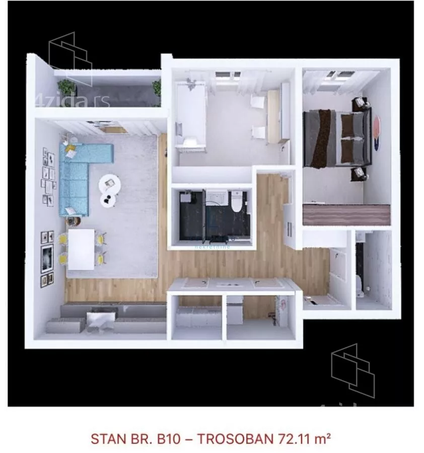 Dvoiposoban stan | 4zida