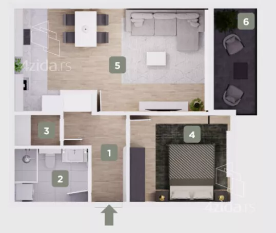 Dvosoban stan | 4zida