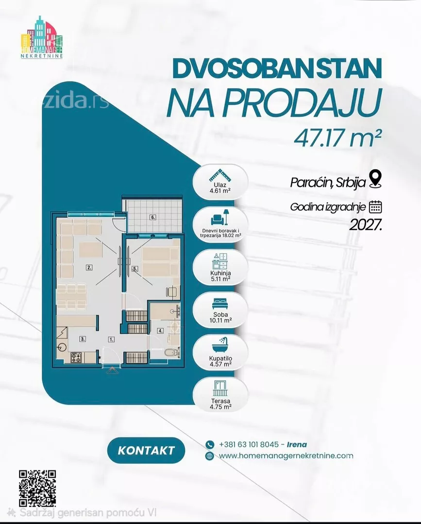 Dvosoban stan | 4zida