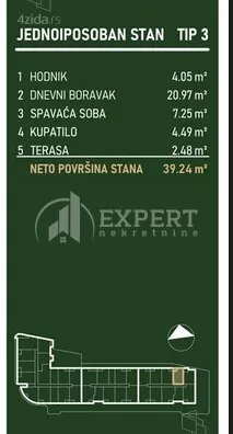 Jednoiposoban stan | 4zida