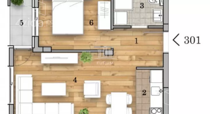 Dvosoban stan | 4zida