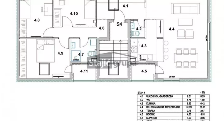 Troiposoban stan | 4zida