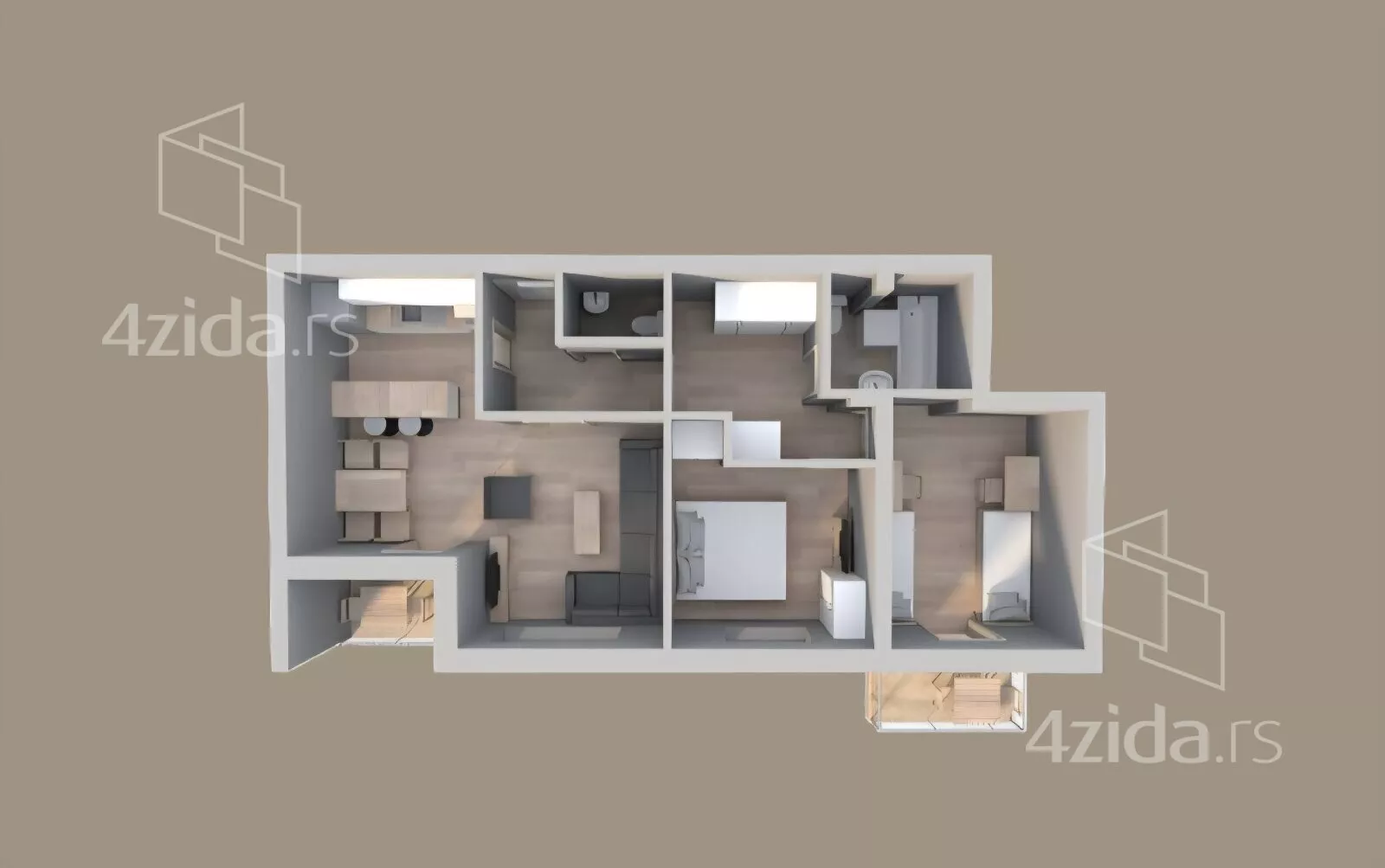 Trosoban stan | 4zida