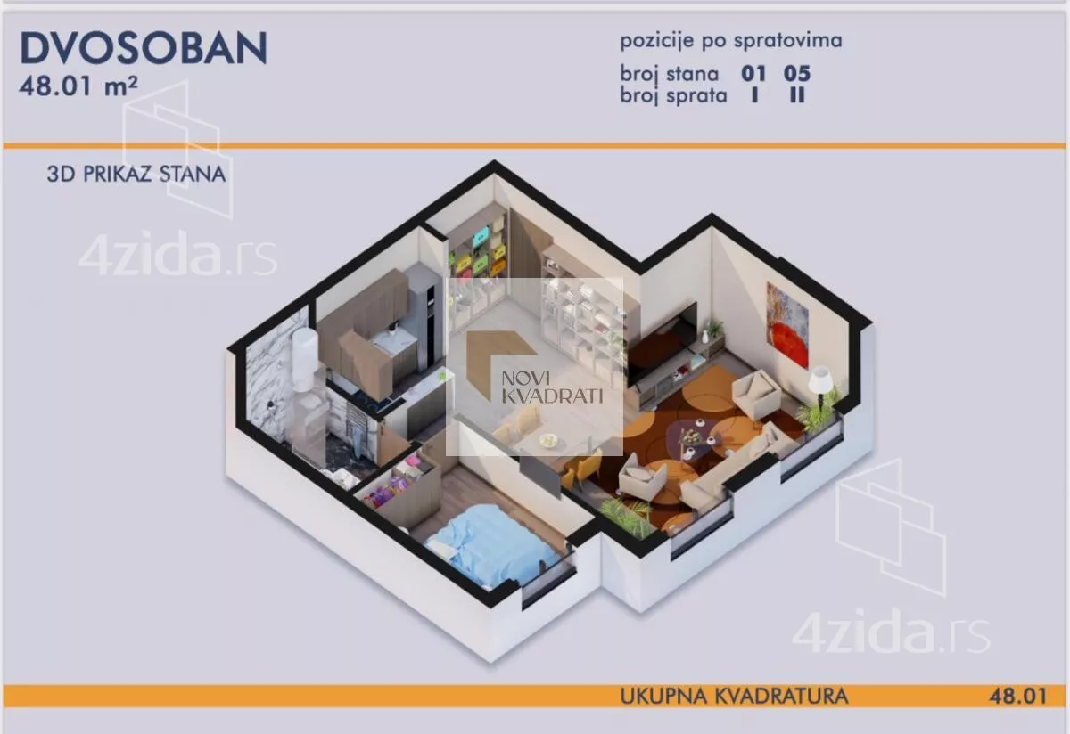 Dvosoban stan | 4zida