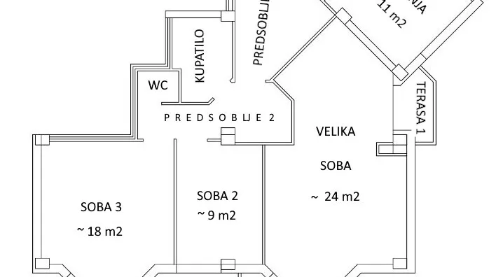 Trosoban stan | 4zida
