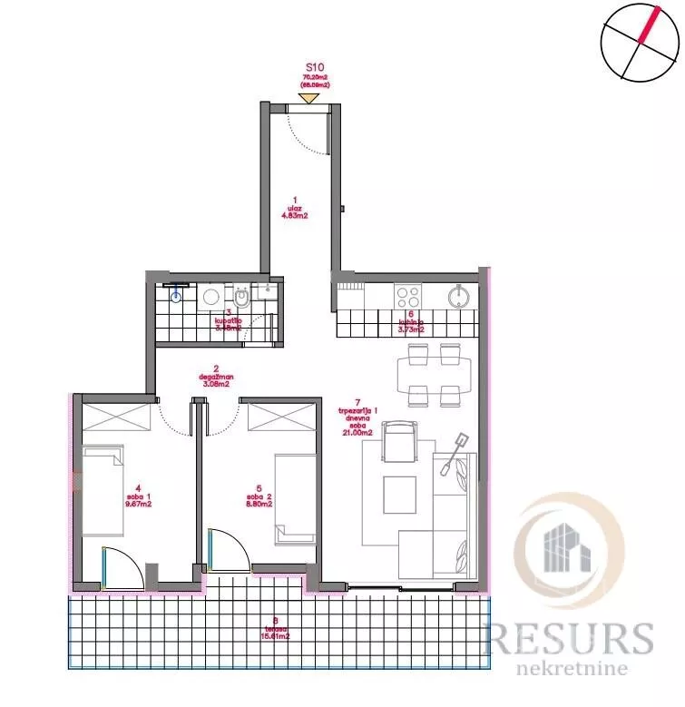 Trosoban stan | 4zida