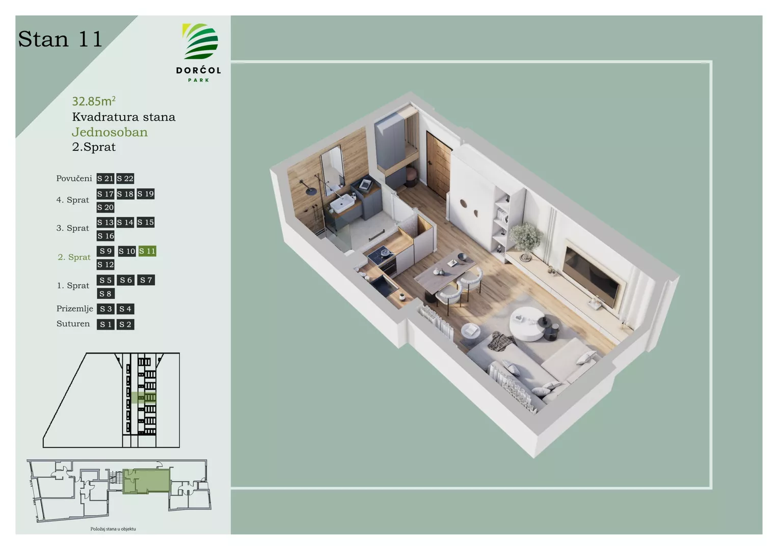 Jednosoban stan | 4zida