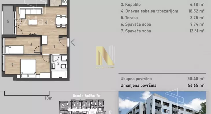 Trosoban stan | 4zida