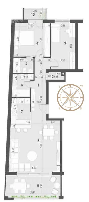 Trosoban stan | 4zida